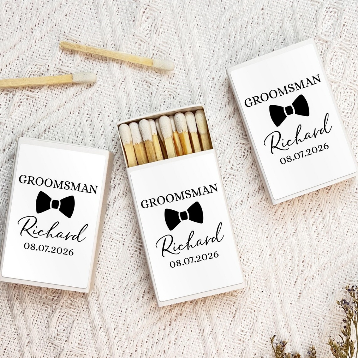 Men'S Grooming House - Personalized Groomsman Gift Matchbox, Best Man