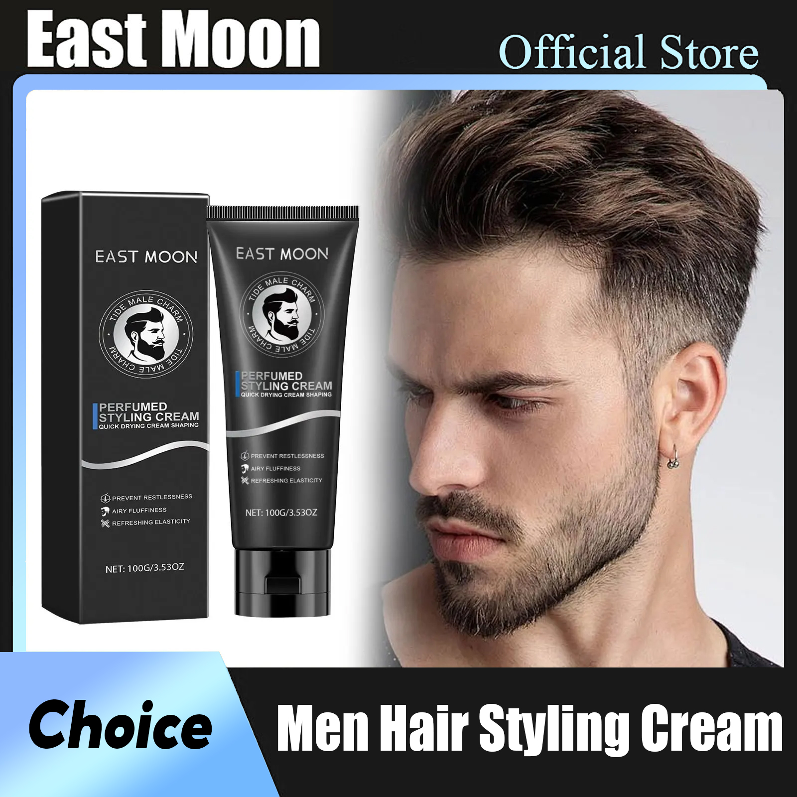 Men'S Grooming Gel - Men Hair Styling Cream Long-Lasting Straighten