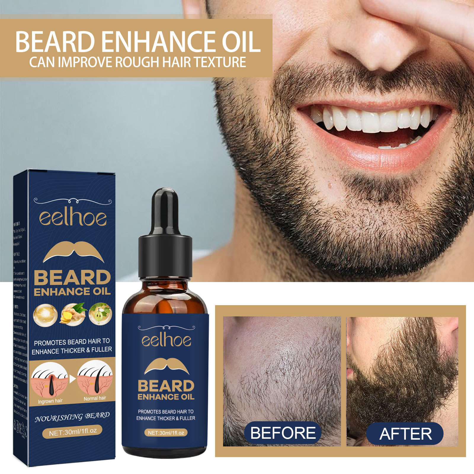 Men'S Grooming Products - Beard Growth Oil for Men Hair