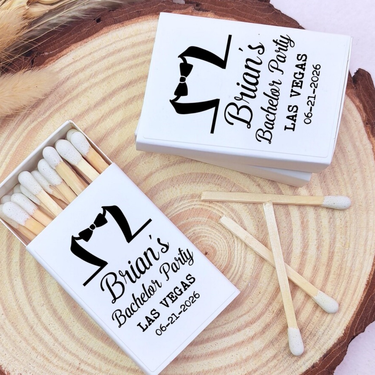 Men'S Grooming House - Custom Matchboxes Favors for Best Man