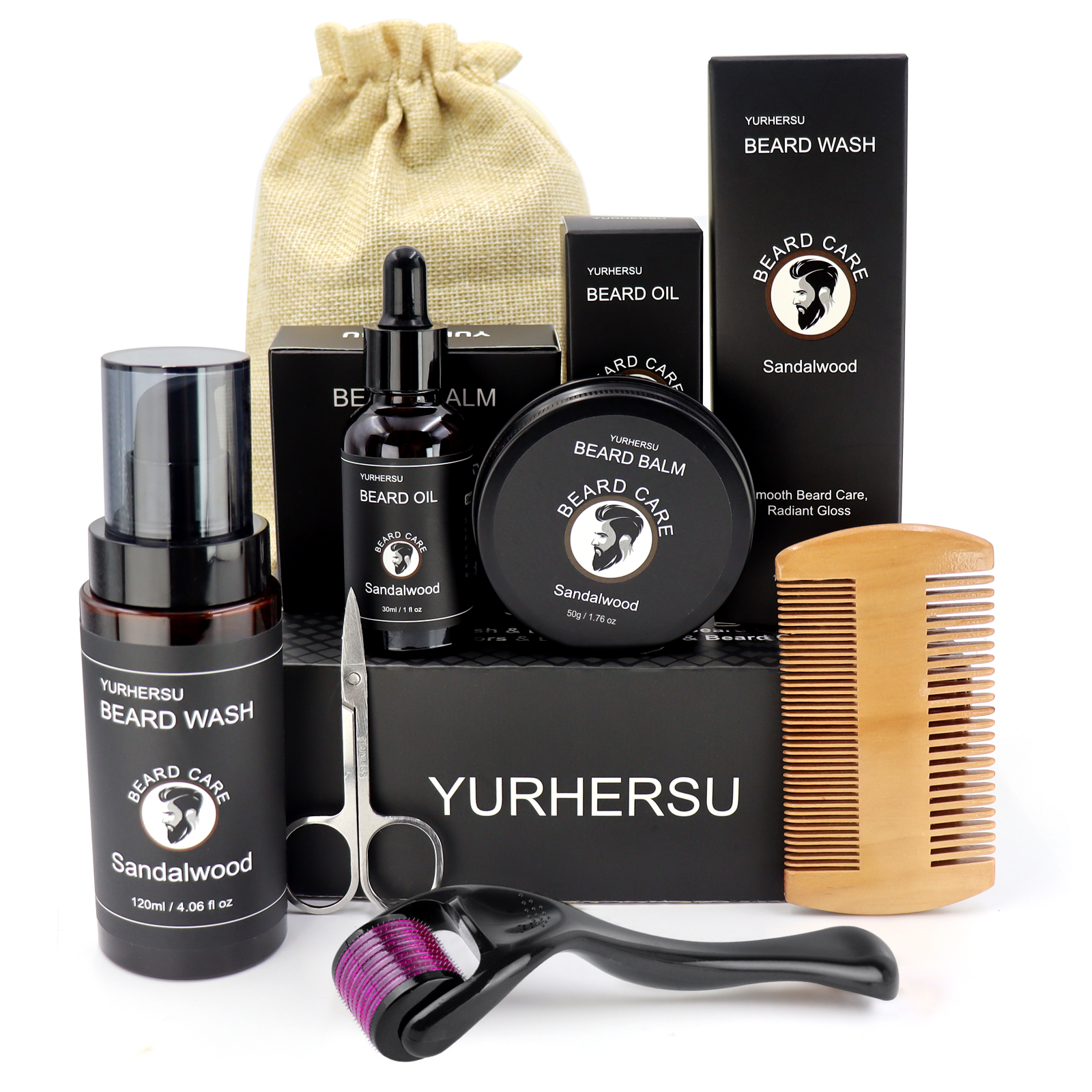 Men'S Grooming Essentials - 7Pcs Beard Care Kit for Men,