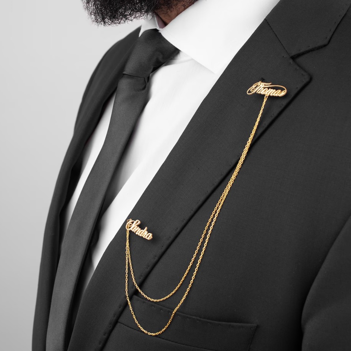 Custom Double Name Brooch Men  - Men'S Grooming And Style incelemesi ve fiyatı