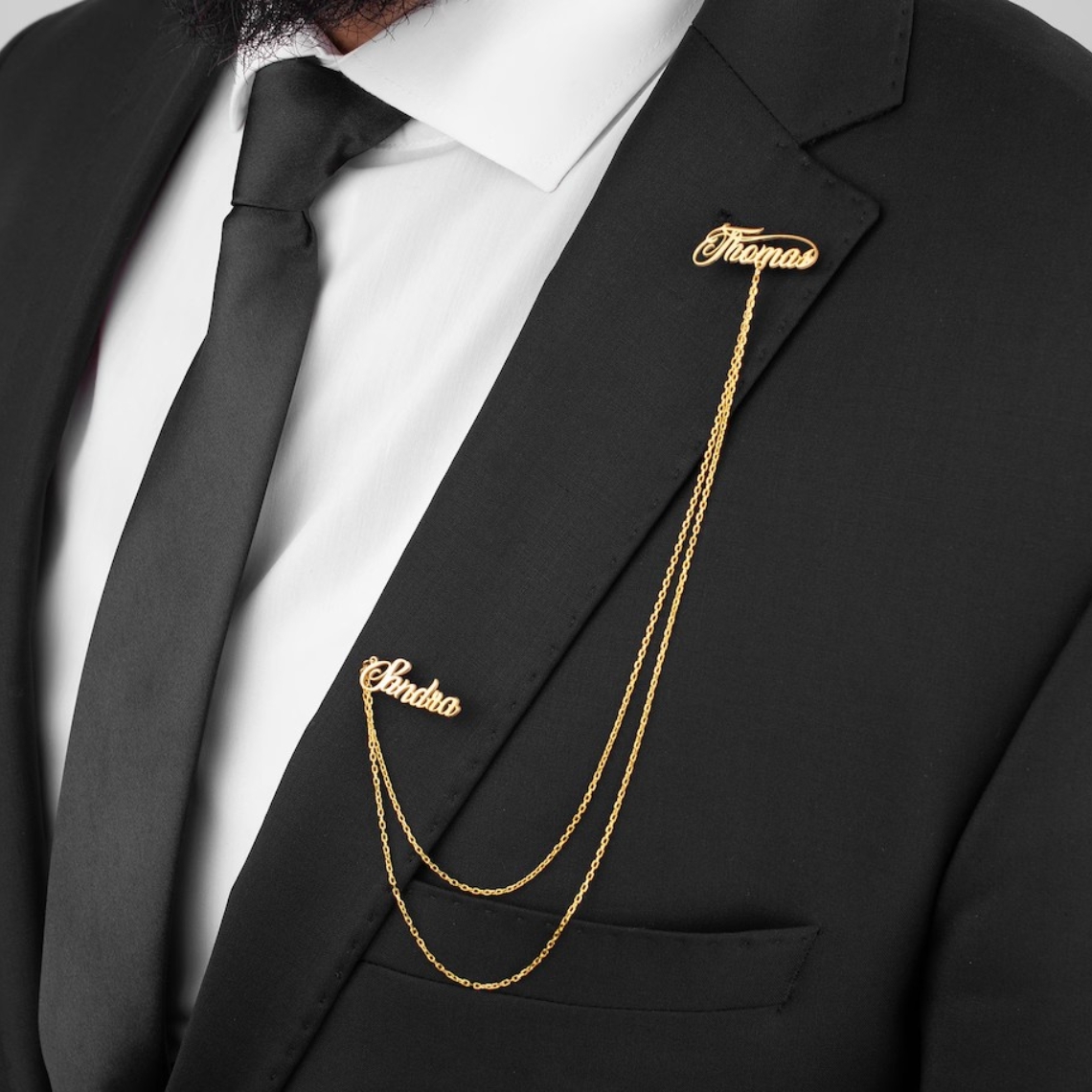 Custom Double Name Brooch Men  - Men'S Grooming And Style incelemesi ve fiyatı