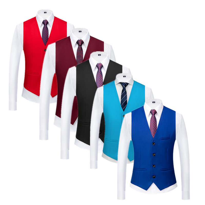 Pure Color Formal Suit Vest Bl - Men'S Grooming And Style incelemesi ve fiyatı