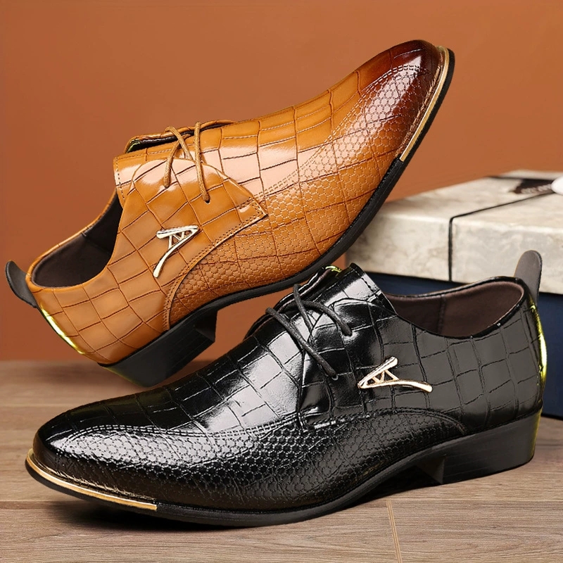 Fashion PU Leather Shoes Men B - Men'S Grooming And Style incelemesi ve fiyatı