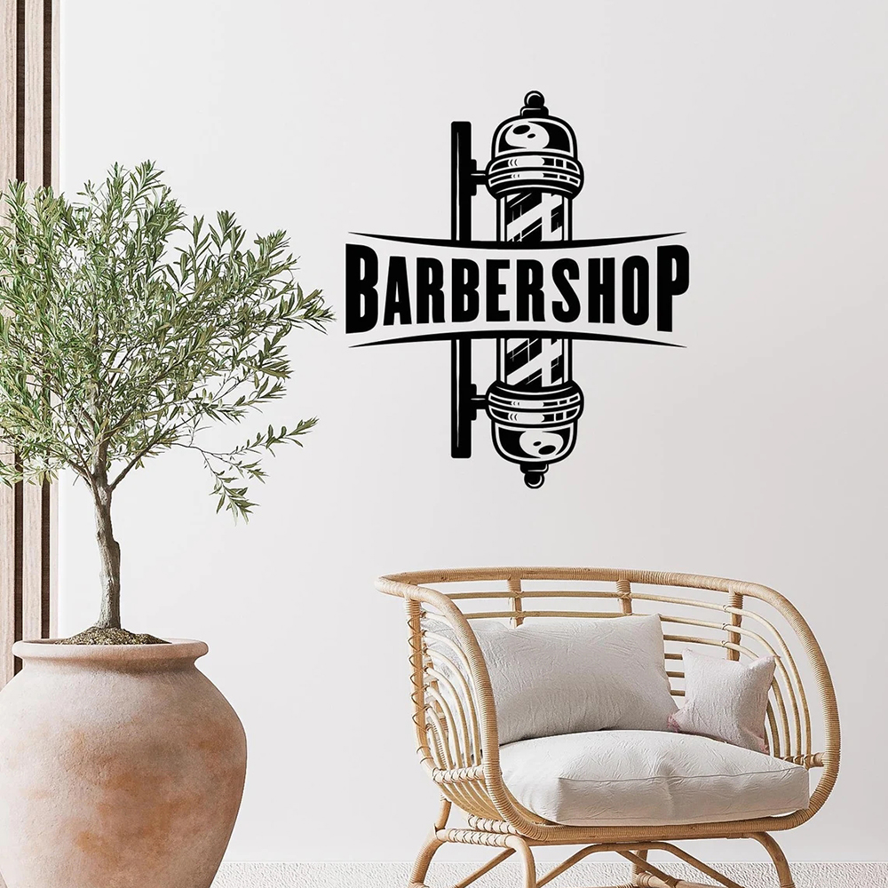 Barbershop Sign Vinyl Wall Dec - Men'S Grooming Barbershop incelemesi ve fiyatı