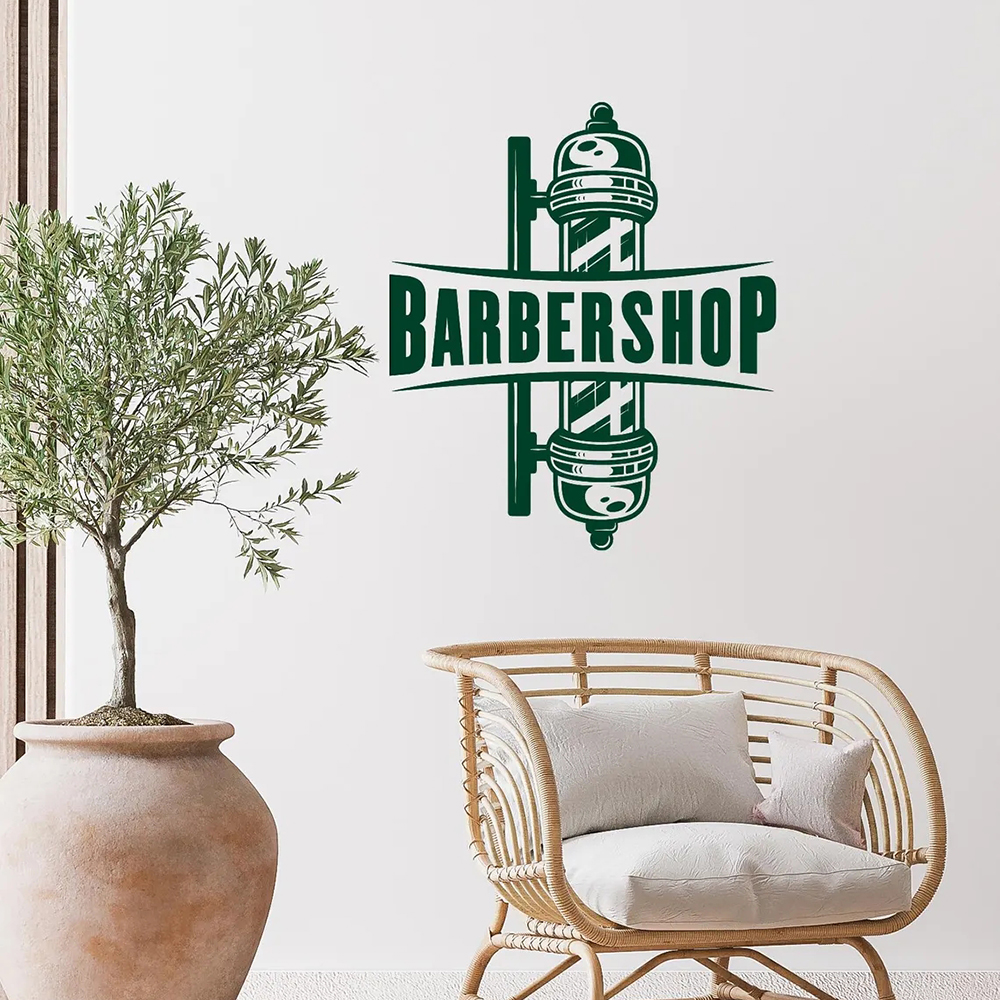 Barbershop Sign Vinyl Wall Dec - Men'S Grooming Barbershop incelemesi ve fiyatı